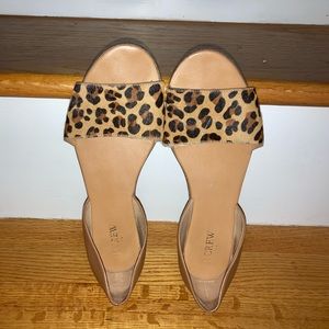 Jcrew calf hair d’orsay sandals